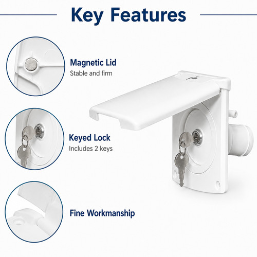 Covered water filter - covered, white